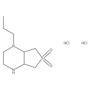 (4aR,7aS)-1-propyloctahydrothieno[3,4-b]pyrazine 6,6-dioxide dihydrochloride结构式