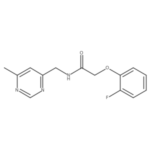 2-(2-fluorophenoxy)-N-[(6-methylpyrimidin-4-yl)methyl]acetamide Structure