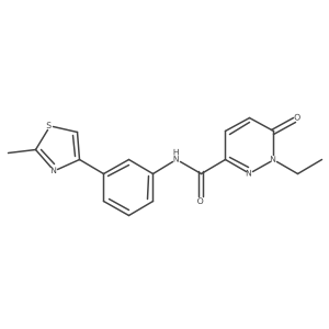 1-ethyl-N-(3-(2-methylthiazol-4-yl)phenyl)-6-oxo-1,6-dihydropyridazine-3-carboxamide Structure