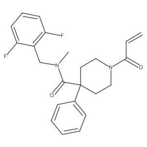 N-[(2,6-Difluorophenyl)methyl]-N-methyl-4-phenyl-1-prop-2-enoylpiperidine-4-carboxamide结构式