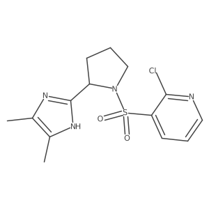 2-Chloro-3-[2-(4,5-dimethyl-1H-imidazol-2-yl)pyrrolidin-1-yl]sulfonylpyridine Structure