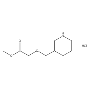 Methyl 2-[(piperidin-3-yl)methoxy]acetate hydrochloride结构式