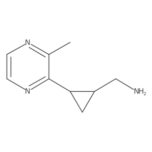 rac-[(1R,2R)-2-(3-methylpyrazin-2-yl)cyclopropyl]methanamine结构式