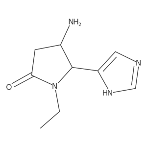 4-amino-1-ethyl-5-(1H-imidazol-5-yl)pyrrolidin-2-one Structure