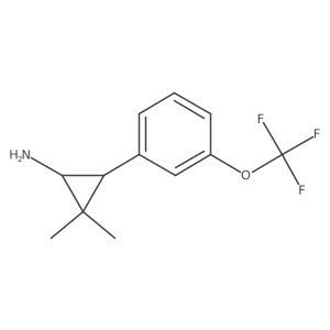 rac-(1R,3S)-2,2-dimethyl-3-[3-(trifluoromethoxy)phenyl]cyclopropan-1-amine结构式