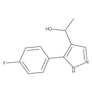 (1R)-1-[3-(4-fluorophenyl)-1H-pyrazol-4-yl]ethan-1-ol Structure