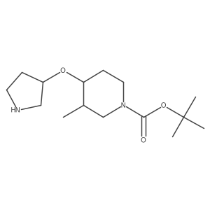Tert-butyl 3-methyl-4-(pyrrolidin-3-yloxy)piperidine-1-carboxylate结构式