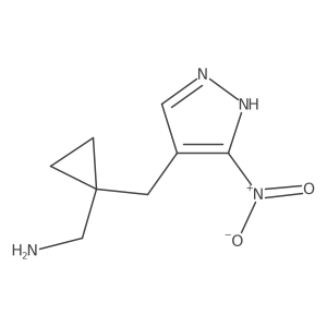 {1-[(3-nitro-1H-pyrazol-4-yl)methyl]cyclopropyl}methanamine Structure