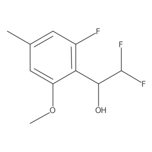 2,2-Difluoro-1-(2-fluoro-6-methoxy-4-methylphenyl)ethan-1-ol结构式