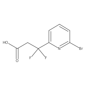 3-(6-Bromopyridin-2-yl)-3,3-difluoropropanoic acid结构式