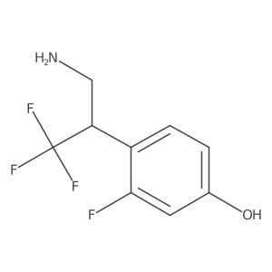 4-(3-Amino-1,1,1-trifluoropropan-2-yl)-3-fluorophenol Structure