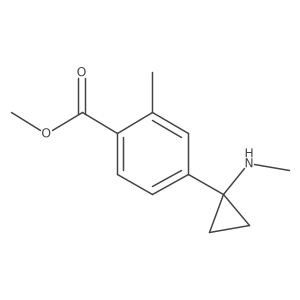 Methyl 2-methyl-4-[1-(methylamino)cyclopropyl]benzoate结构式