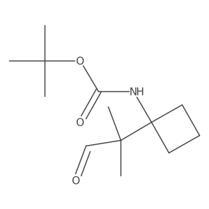 tert-butyl N-[1-(2-methyl-1-oxopropan-2-yl)cyclobutyl]carbamate结构式