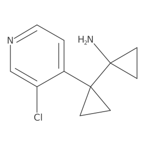 1-[1-(3-Chloropyridin-4-yl)cyclopropyl]cyclopropan-1-amine结构式
