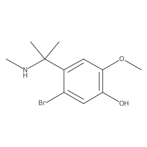 5-Bromo-2-methoxy-4-[2-(methylamino)propan-2-yl]phenol结构式