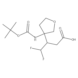 3-(3-{[(Tert-butoxy)carbonyl]amino}oxolan-3-yl)-4,4-difluorobutanoic acid Structure