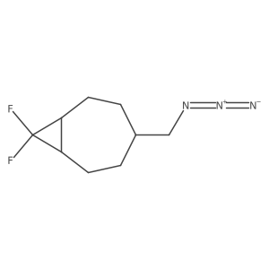 4-(Azidomethyl)-8,8-difluorobicyclo[5.1.0]octane结构式