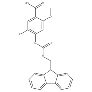 4-({[(9H-fluoren-9-yl)methoxy]carbonyl}amino)-5-fluoro-2-methoxybenzoic acid结构式