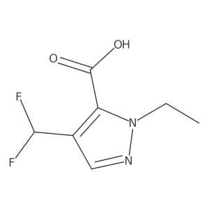 4-(Difluoromethyl)-2-ethylpyrazole-3-carboxylic acid结构式