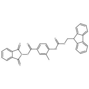 1,3-dioxo-2,3-dihydro-1H-isoindol-2-yl 4-({[(9H-fluoren-9-yl)methoxy]carbonyl}amino)-3-methylbenzoate结构式