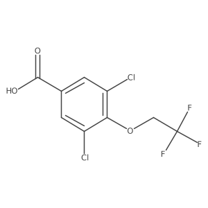 3,5-Dichloro-4-(2,2,2-trifluoroethoxy)benzoic acid结构式