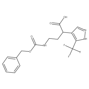 4-(Phenylmethoxycarbonylamino)-2-[5-(trifluoromethyl)-1H-pyrazol-4-yl]butanoic acid Structure