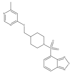 4-((4-(((6-Methylpyrimidin-4-yl)oxy)methyl)piperidin-1-yl)sulfonyl)benzo[c][1,2,5]thiadiazole结构式