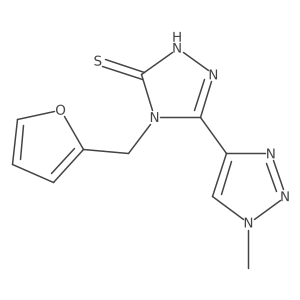 4-[(furan-2-yl)methyl]-3-(1-methyl-1H-1,2,3-triazol-4-yl)-4,5-dihydro-1H-1,2,4-triazole-5-thione结构式