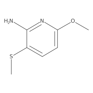 6-Methoxy-3-(methylthio)-2-pyridinamine结构式