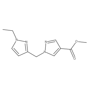 methyl 1-[(1-ethyl-1H-pyrazol-3-yl)methyl]-1H-pyrazole-4-carboxylate Structure