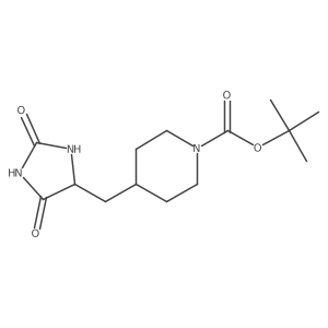 Tert-butyl 4-[(2,5-dioxoimidazolidin-4-yl)methyl]piperidine-1-carboxylate结构式