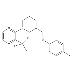 5-Methyl-2-({1-[3-(trifluoromethyl)pyridin-2-yl]piperidin-3-yl}methoxy)pyrimidine结构式