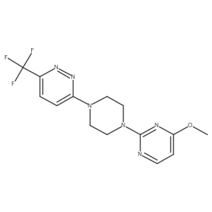 4-Methoxy-2-{4-[6-(trifluoromethyl)pyridazin-3-yl]piperazin-1-yl}pyrimidine Structure