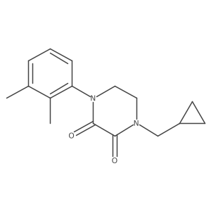 1-(Cyclopropylmethyl)-4-(2,3-dimethylphenyl)piperazine-2,3-dione结构式