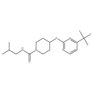 N-(2-Methylpropyl)-4-[4-(trifluoromethyl)pyrimidin-2-yl]oxypiperidine-1-carboxamide结构式