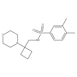 3,4-dimethyl-N-{[1-(morpholin-4-yl)cyclobutyl]methyl}benzene-1-sulfonamide Structure