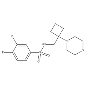 3,4-Difluoro-N-[(1-morpholin-4-ylcyclobutyl)methyl]benzenesulfonamide结构式