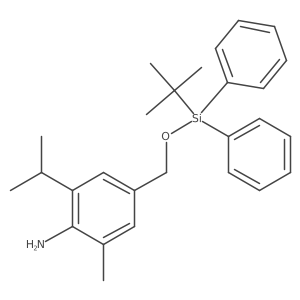 4-(((Tert-butyldiphenylsilyl)oxy)methyl)-2-isopropyl-6-methylaniline结构式