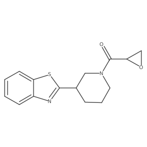 [3-(1,3-Benzothiazol-2-yl)piperidin-1-yl]-(oxiran-2-yl)methanone Structure