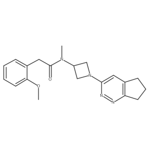 N-(1-{5H,6H,7H-cyclopenta[c]pyridazin-3-yl}azetidin-3-yl)-2-(2-methoxyphenyl)-N-methylacetamide结构式