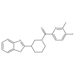 2-[1-(5-Fluoro-6-methylpyridine-2-carbonyl)piperidin-3-yl]-1,3-benzoxazole Structure