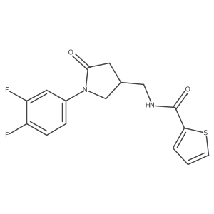 N-[[1-(3,4-Difluorophenyl)-5-oxopyrrolidin-3-yl]methyl]thiophene-2-carboxamide Structure
