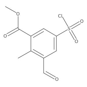 Methyl 5-(chlorosulfonyl)-3-formyl-2-methylbenzoate Structure