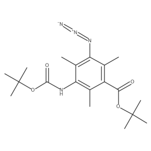 Tert-butyl 3-azido-5-{[(tert-butoxy)carbonyl]amino}-2,4,6-trimethylbenzoate Structure