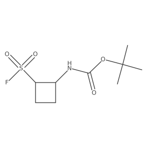 Tert-butyl N-[(1R,2R)-2-fluorosulfonylcyclobutyl]carbamate结构式