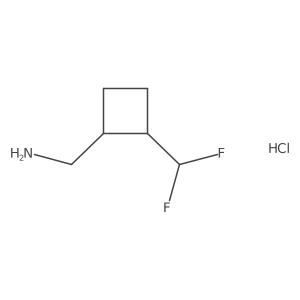 (2-(Difluoromethyl)cyclobutyl)methanamine hydrochloride结构式