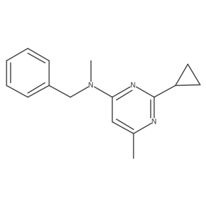 N-benzyl-2-cyclopropyl-N,6-dimethylpyrimidin-4-amine Structure
