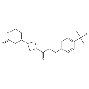 4-(1-{3-[4-(Trifluoromethyl)phenyl]propanoyl}azetidin-3-yl)piperazin-2-one Structure