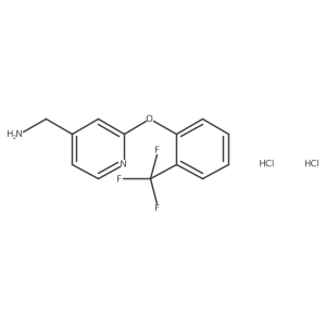 [2-[2-(Trifluoromethyl)phenoxy]pyridin-4-yl]methanamine;dihydrochloride结构式