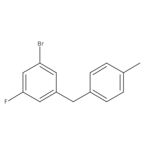 1-Bromo-3-fluoro-5-(4-methylbenzyl)benzene结构式